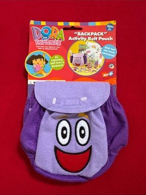 NWT Vintage Dora the Explorer Purple Backpack Activity Belt Pouch